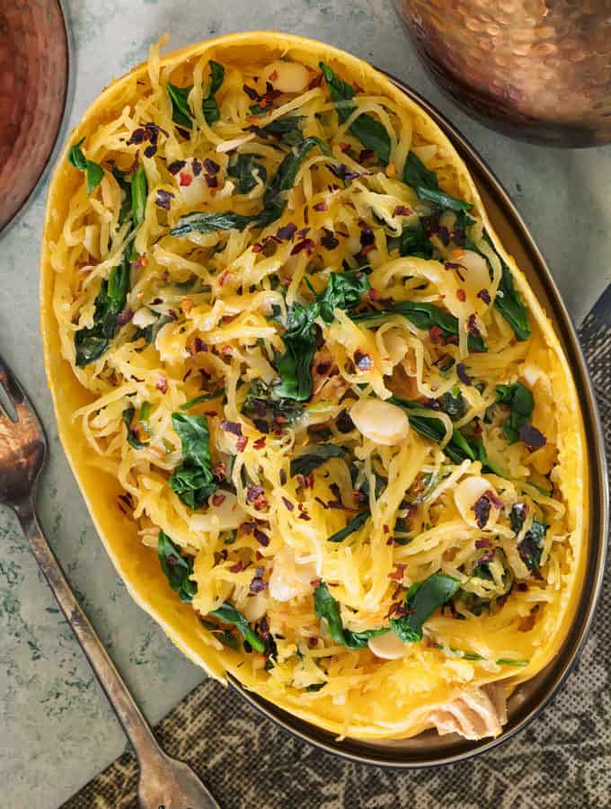 Garlic Parmesan Spaghetti Squash