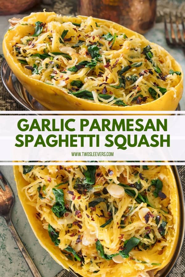 Instant Pot Garlic Parmesan Spaghetti Squash - TwoSleevers