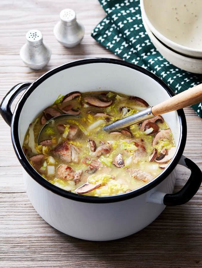 Pork belly Cabbage soup Tall