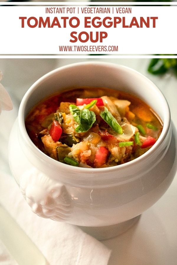 Tomato Eggplant Soup | Made Easily In Your Instant Pot! - TwoSleevers