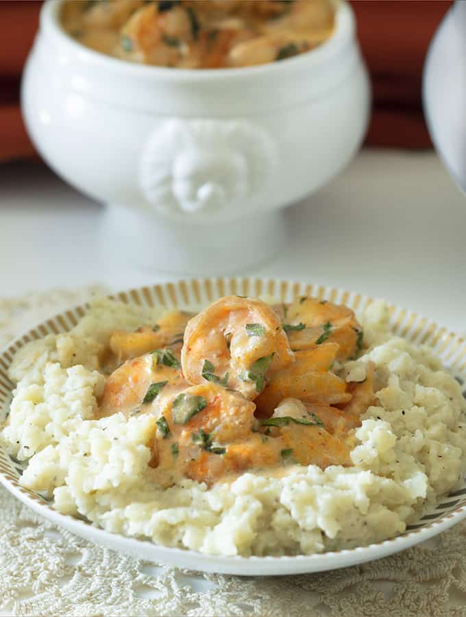 Low Carb Keto Shrimp and grits