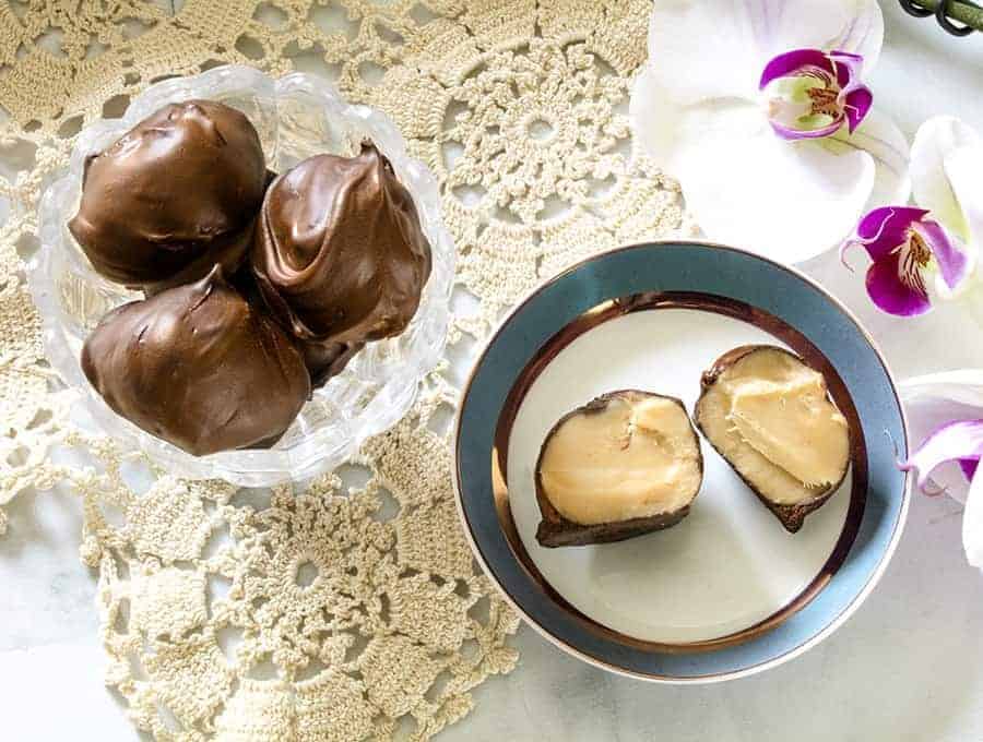 Two plates of Sweet Cream Truffles.