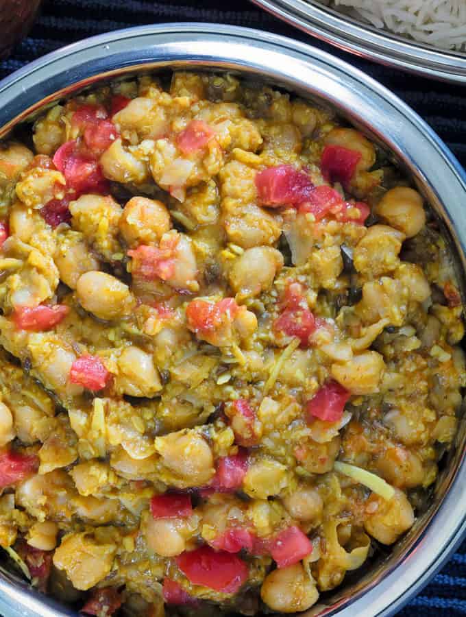 Coconut Chickpea Curry Tall Shot