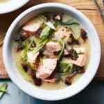 Miso Soup With Salmon Wide