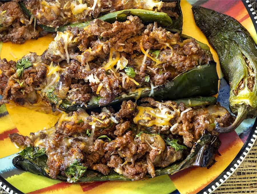 Low Carb Stuffed Poblano Peppers Quick Easy And Low Carb Twosleevers