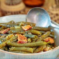Green Beans with Bacon Wide