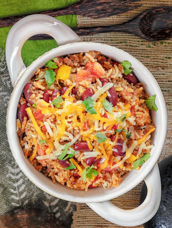 Mexican Ground Beef Casserole With Rice And Beans