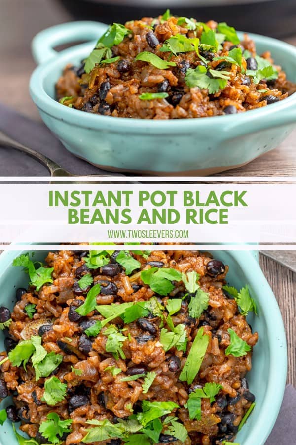 Instant Pot Black Beans and Rice | Use a single pot!