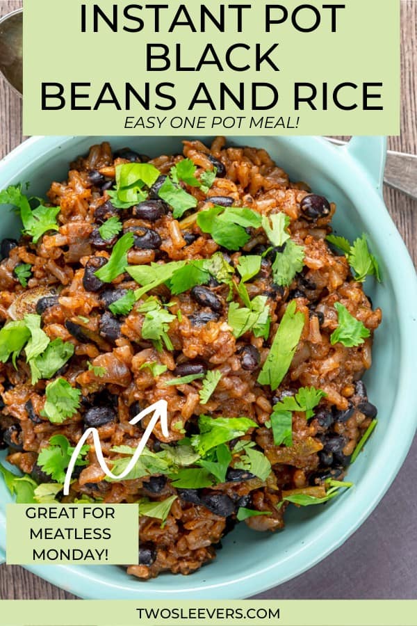 Instant Pot Black Beans and Rice | Use a single pot!