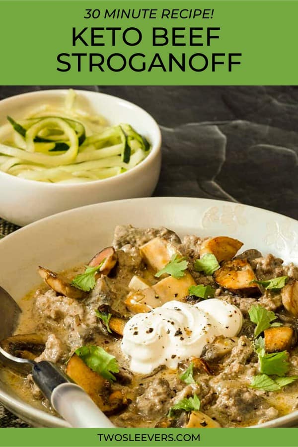 Low Carb Beef Stroganoff | Easy Low Carb Meal | TwoSleevers.com
