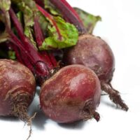Beet root on white background