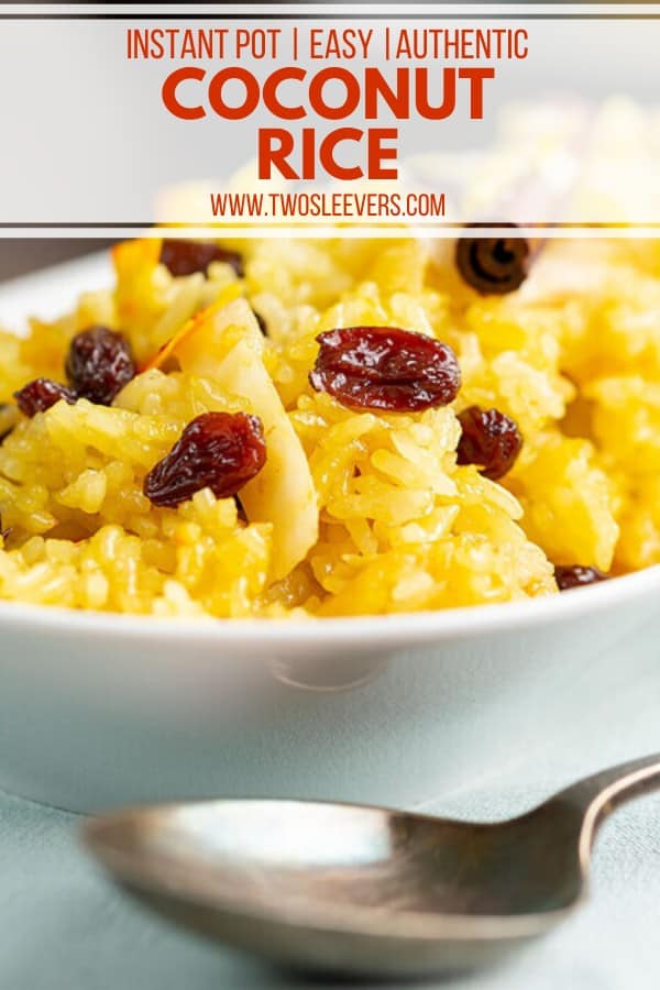Sweet Coconut Rice Recipe Instant Pot Narali Bhat TwoSleevers