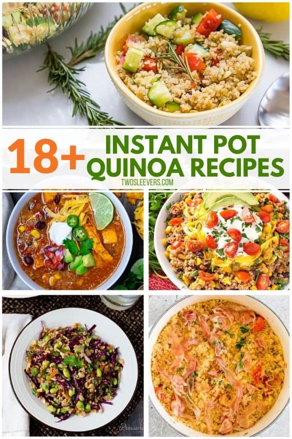 Collage of quinoa recipes