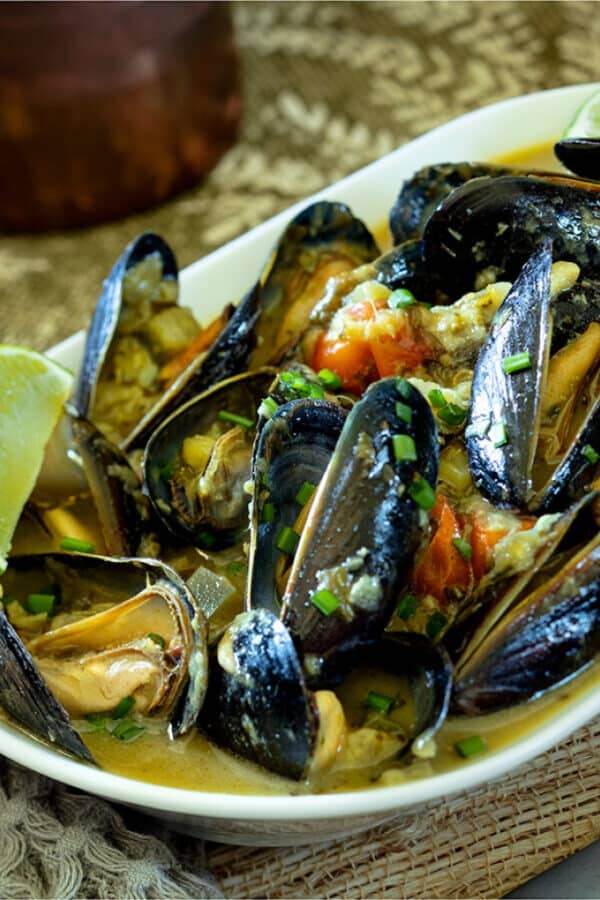 Thai Green Curry Mussels Recipe Featured Image
