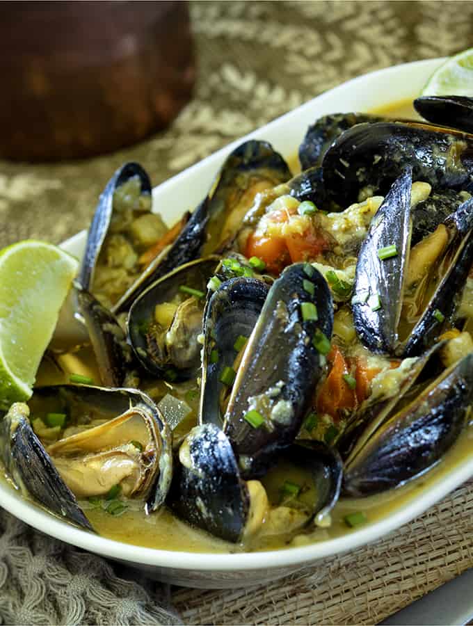 Thai Green Curry Mussels Recipe Tall