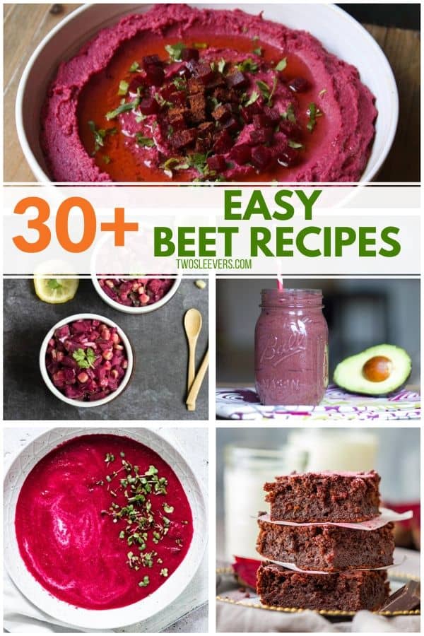 Collage of easy beet recipes
