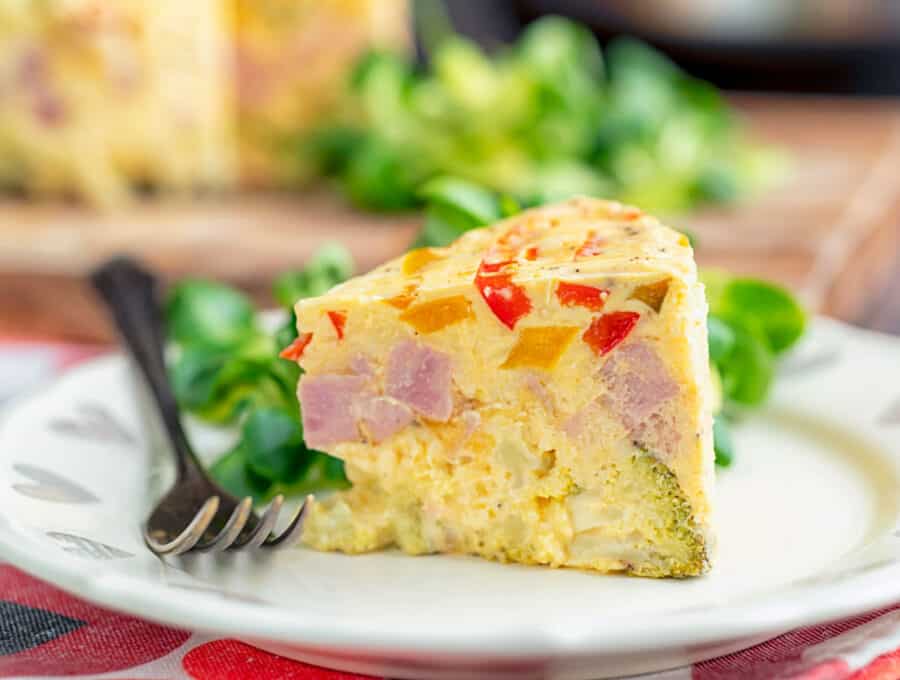 Ham and Potato Frittata - VJ Cooks