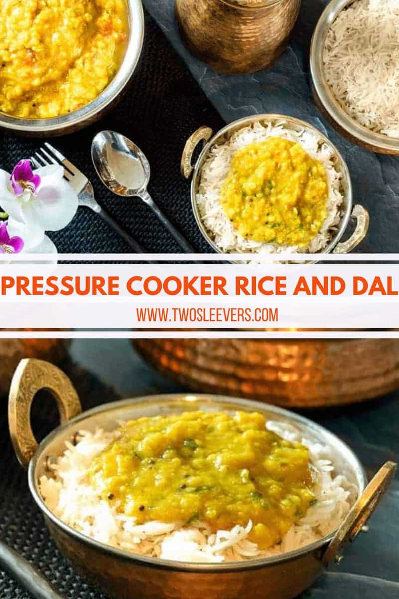Pressure Cooker Rice and Dal | Toor Dal and Rice - TwoSleevers