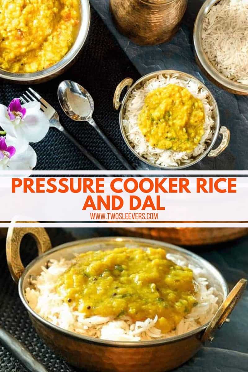 Pressure Cooker Rice and Dal Toor Dal and Rice TwoSleevers