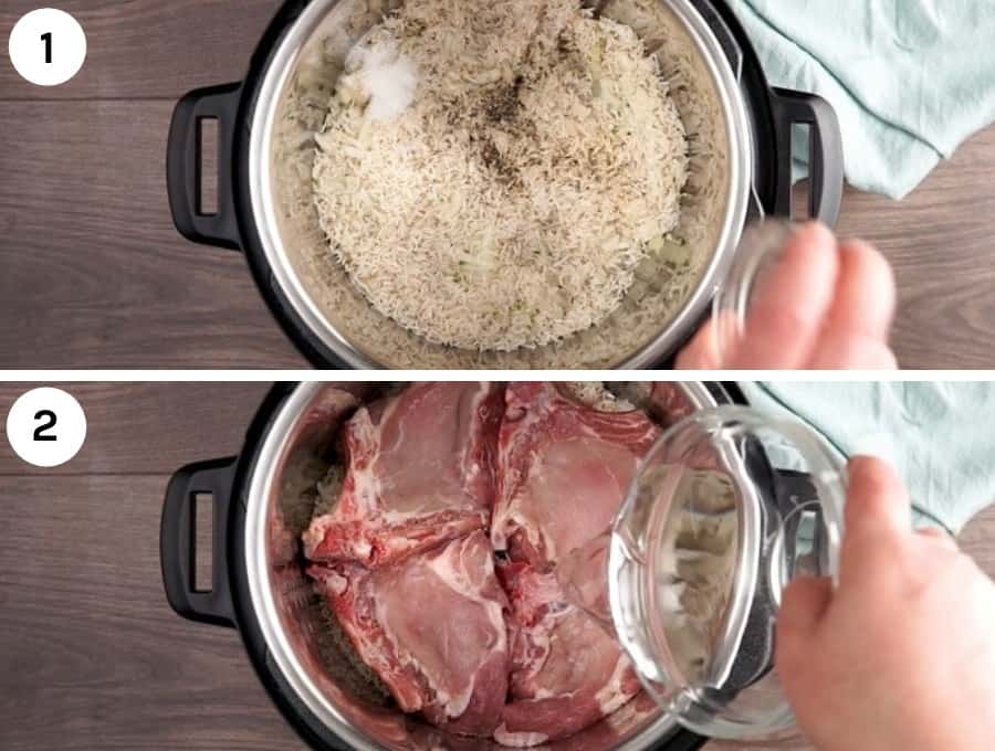 Instant Pot Pork Chops Pork Chops and Rice Recipe TwoSleevers