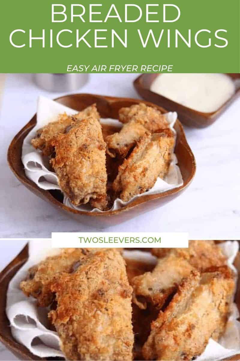 Easy Crispy Air Fried Breaded Chicken Wings