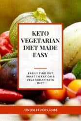 Pinterest graphic. Vegetarian keto diet