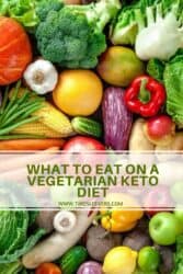 Pinterest graphic. Vegetarian keto diet