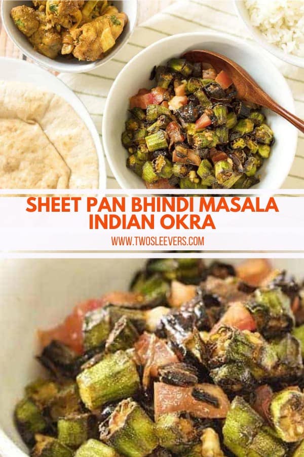 Bhindi Masala | Easy Sheet Pan Bhindi Masala + Air Fryer Instructions