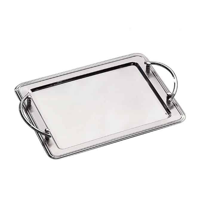 rectangle stainless steel tray with handles