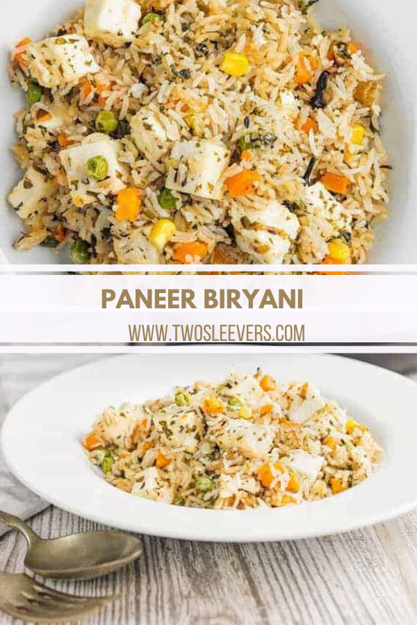 Instant Pot Vegetarian Paneer Biryani | TwoSleevers