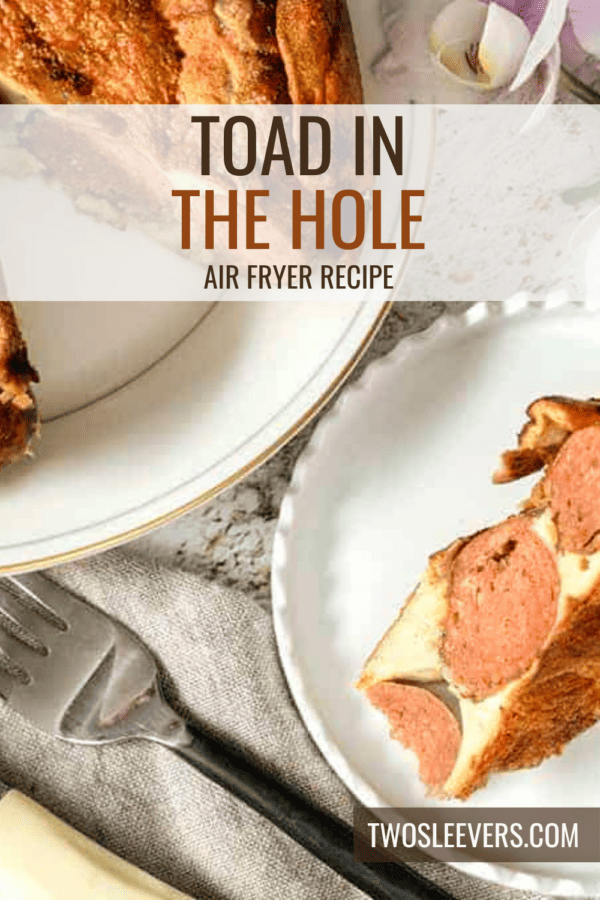 Air Fryer Toad in the Hole Pin with text overlay