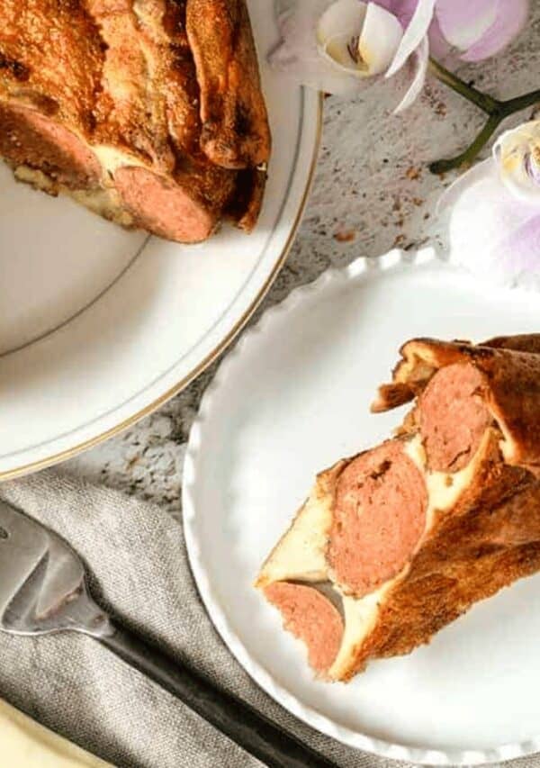 Overhead image of Air Fryer Toad In The Hole