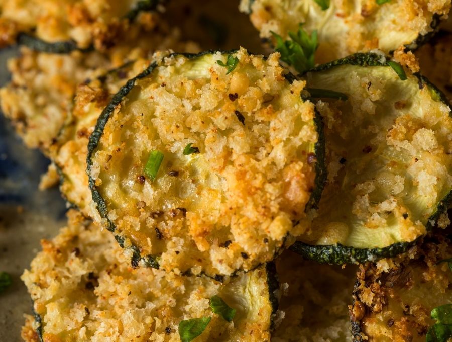 Air Fryer Zucchini Close Up