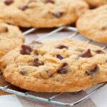 Air Fryer Chocolate Chip Cookies on a cooling rack