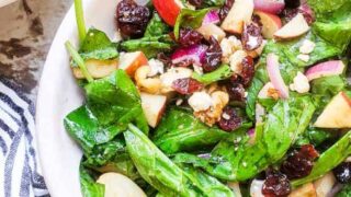 Image for Spinach Apple Salad with Honey Balsamic Vinaigrette