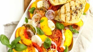 Image for Heirloom Tomato and Peach Caprese Salad