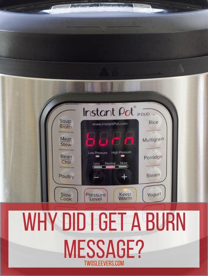 Instant Pot with Burn Message