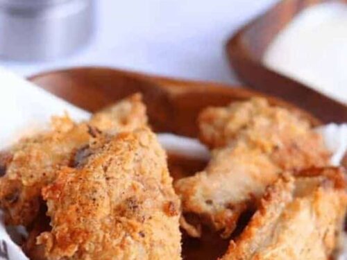 Air fryer breaded top chicken wings