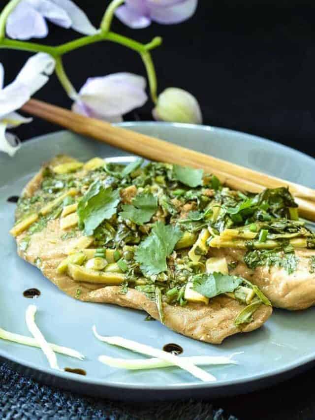 STEAMED FISH | INSTANT POT GINGER SCALLION FISH - TwoSleevers