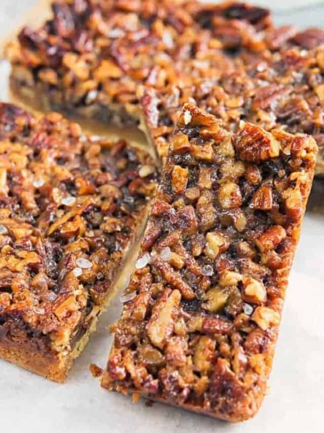 Maple Pecan Bars With Sea Salt Air Fryer Pecan Bar Recipe TwoSleevers