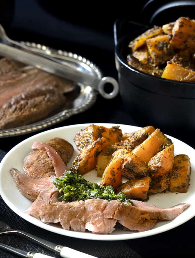 Image for Flank Steak with Zhoug | Low Carb Air Fryer Recipe