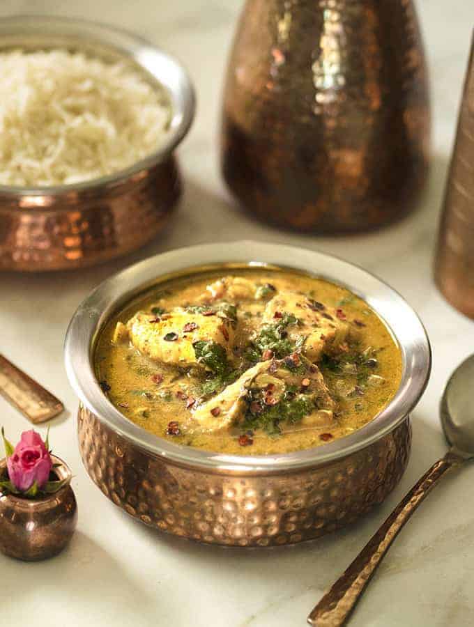 Fish Saag with Spinach and Coconut Milk-image