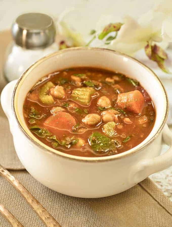 Moroccan Chickpea Soup | Vegan Instant Pot Recipe