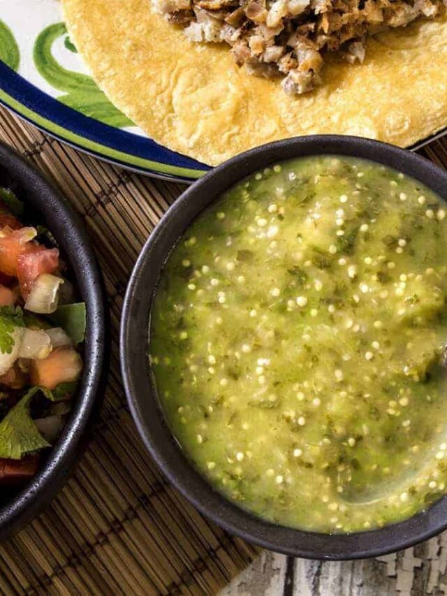 Air Fried Tomatillo Salsa TwoSleevers
