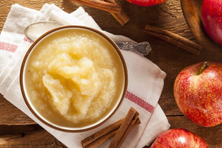 Instant Pot Applesauce in a bowl