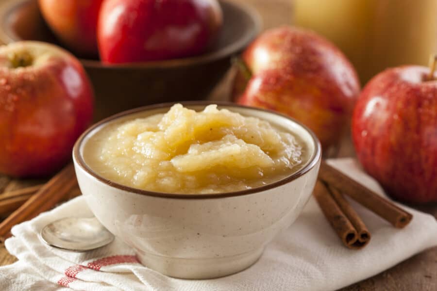 Instant Pot Applesauce in a bowl 