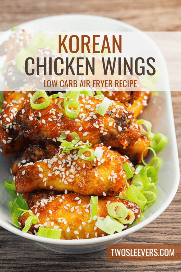 Korean Chicken Wings Pin with text overlay