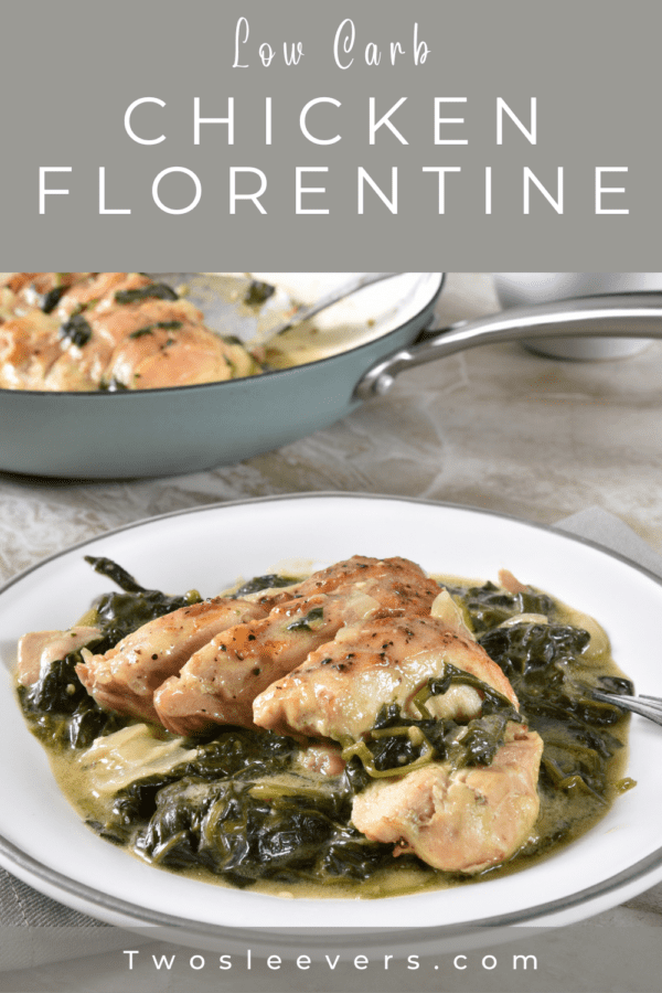 Chicken Florentine Pin with text overlay
