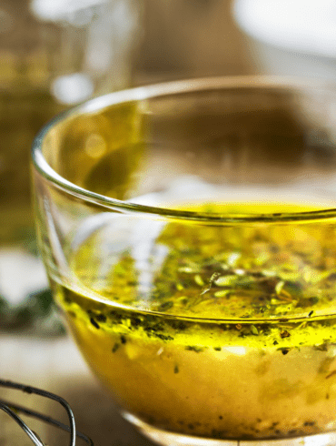 Copycat Olive Garden Dressing in a glass bowl