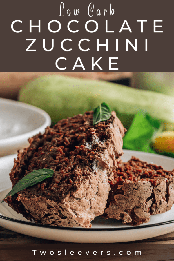 Zucchini Cake Pin with text overlay